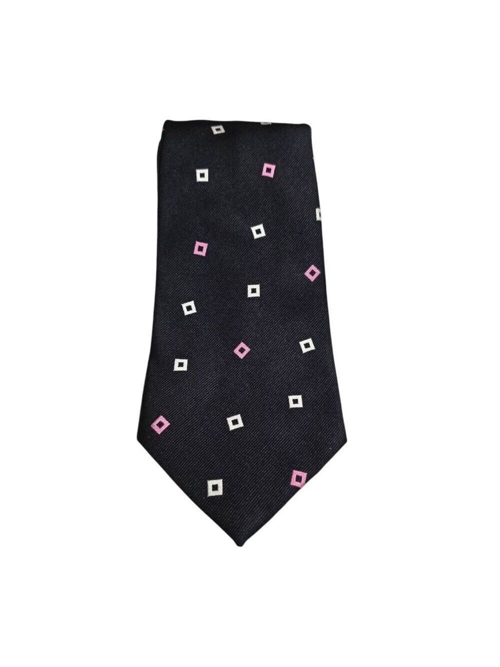 Polo by Ralph Lauren Black Geometric New Standard Italian Silk Tie